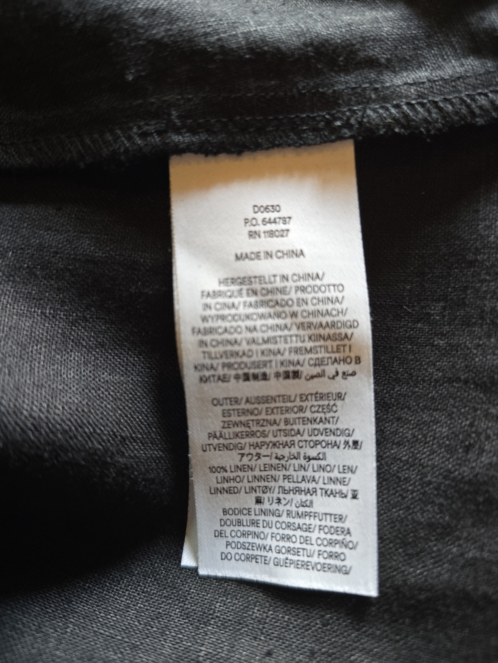 Boden Carla 100% Linen Knee Length Fit & Flare Dress Black Size 14L - Picture 6 of 6